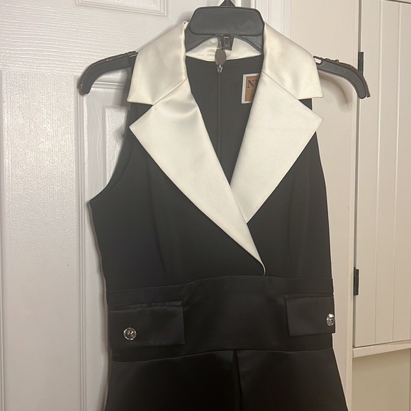 Black and white tuxedo style dress. Great fit. - Picture 2 of 7